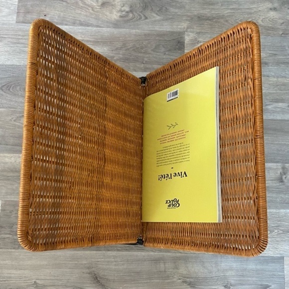 3/75$ Vintage foldable Wicker black metal fire place log holder magazine holder - Picture 9 of 16